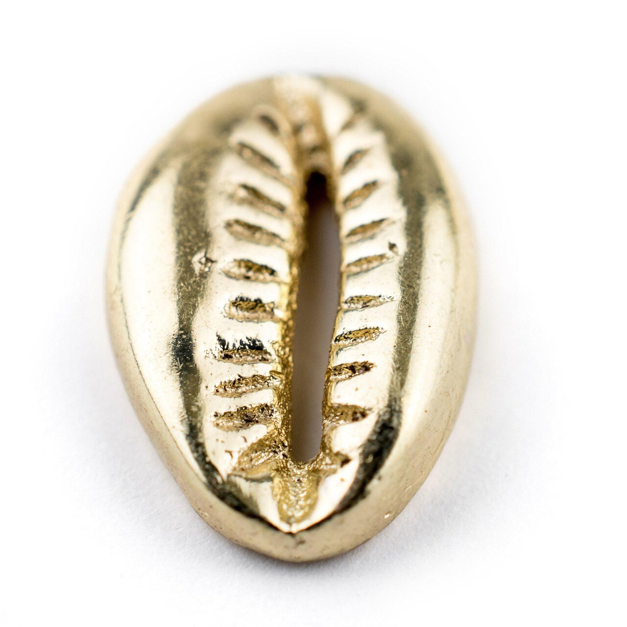TheBeadChest Gold Cowrie Shells (Set of 5): Metal Beads for DIY Crafts & Jewelry-Making Inspired by African Sea Shells